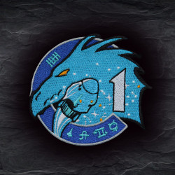 SpaceXクルー-1ドラゴン刺繍アイアンオン/ベルクロスペースパッチ